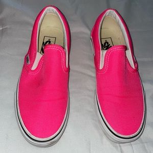 Vans, Neon Hot pink, size 6.5 women, almost brand new, very girly 💖